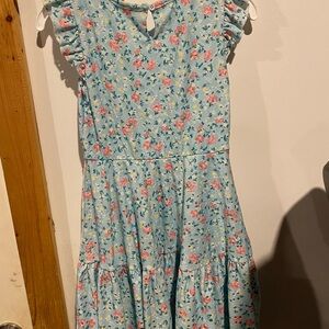Floral Blue Kids Dress